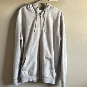 Gray Zip-Up Hoodie